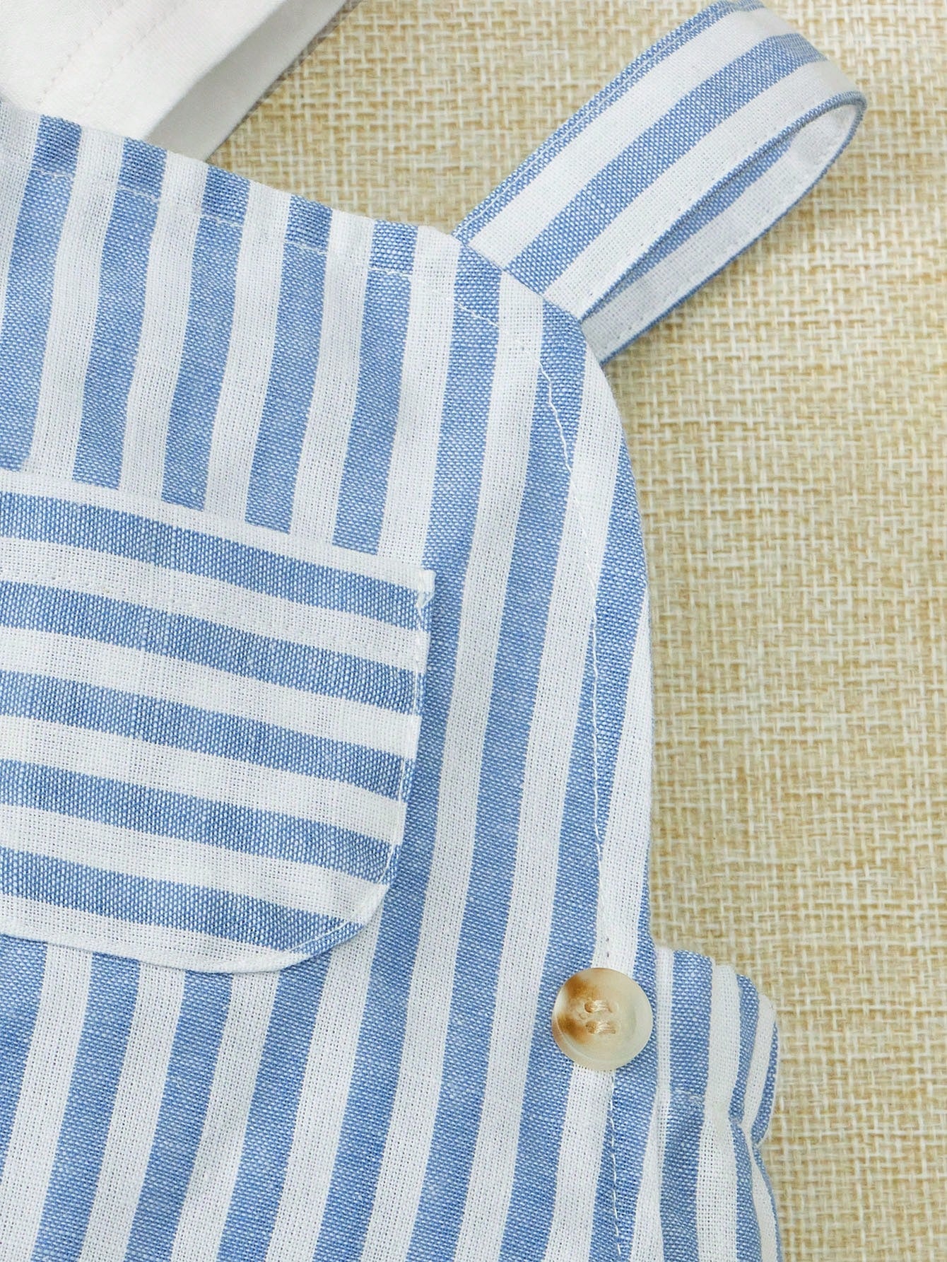 Jongens Zomer 3-delige Set – Gestreepte Overall