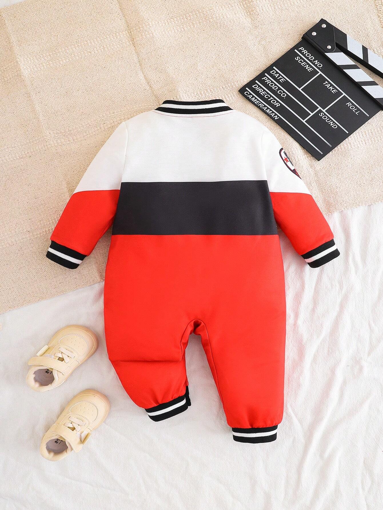 Stoere Baby Romper – Raceauto Print & Sweatshirtlook