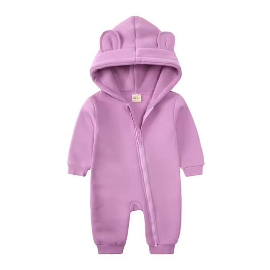 Baby jumpsuit met capuchon met oortjes