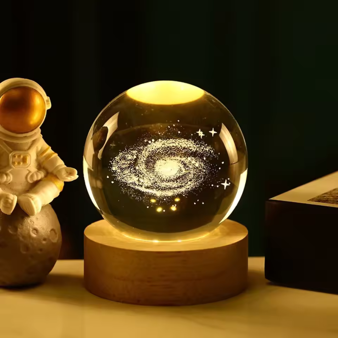 Kristallen Nachtlamp Met 3D Figuren