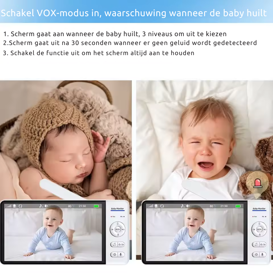 Babyfoon met Zoomcamera & Temperatuurmeldingen
