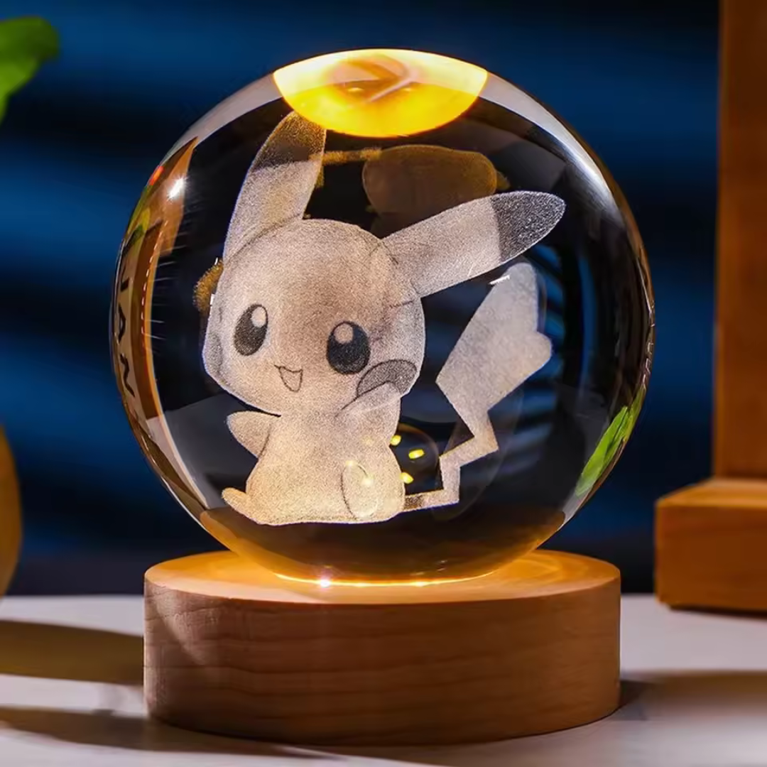 Kristallen Nachtlamp Met 3D Figuren