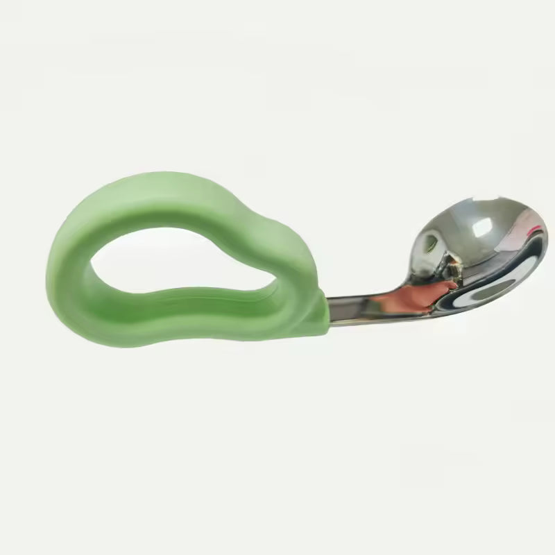Zachte Siliconen Lepel en Vork voor Baby's