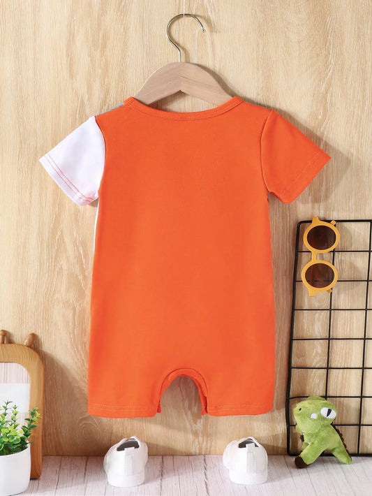 Babyjongen Zomerset Romper Dino Oranje/Blauw
