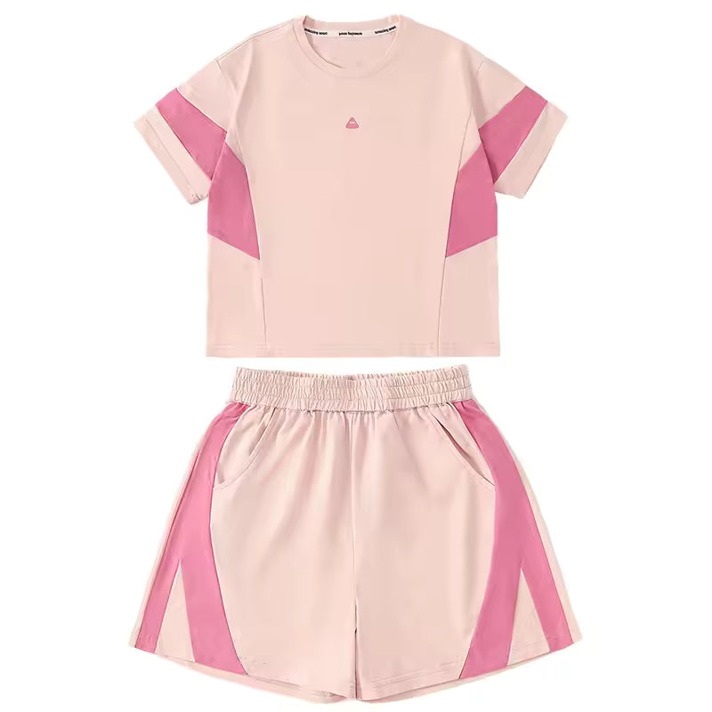 Casual Patchwork Korte Mouwen Outfit