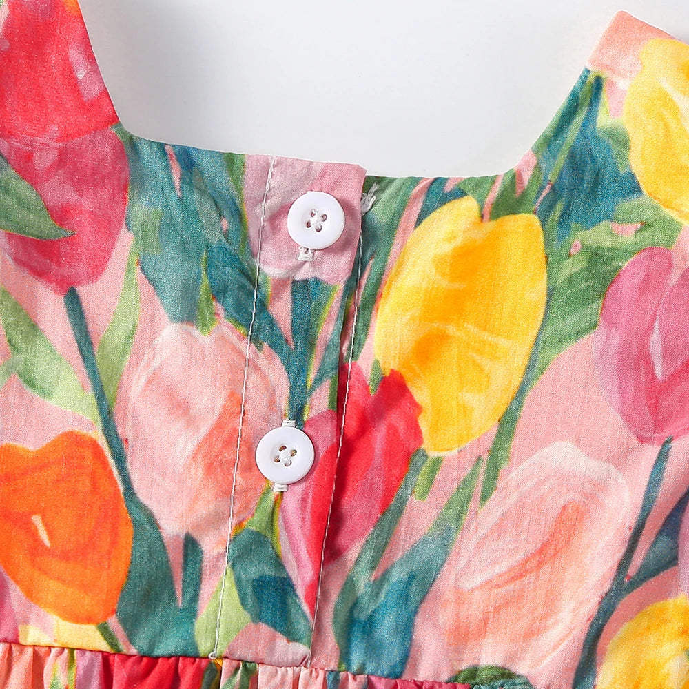 Tulip Romper Set – Meisjes Bodysuit met Hoofdband