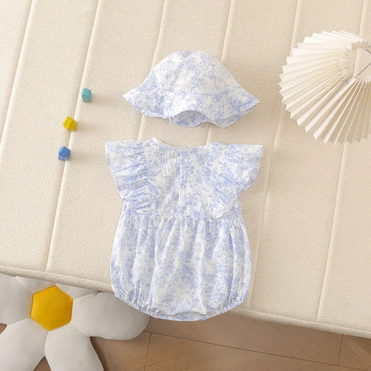 Baby Girl Romper Set – Boho Floral Style