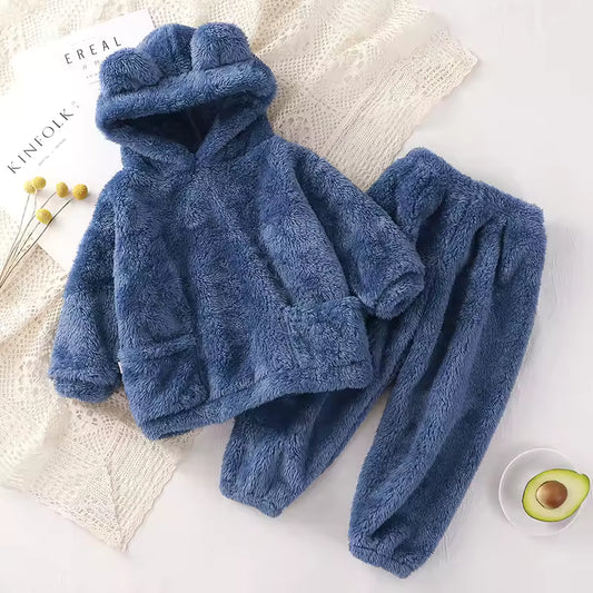 Fleece Bear Ear Hoodie for Girls