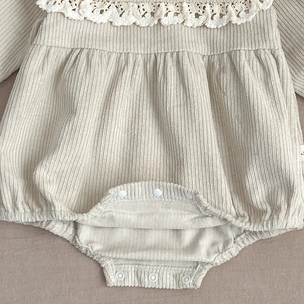 Lente Romper Set voor Babymeisjes – Corduroy