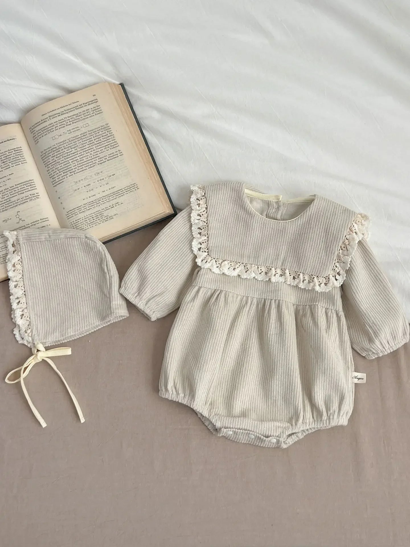 Lente Romper Set voor Babymeisjes – Corduroy