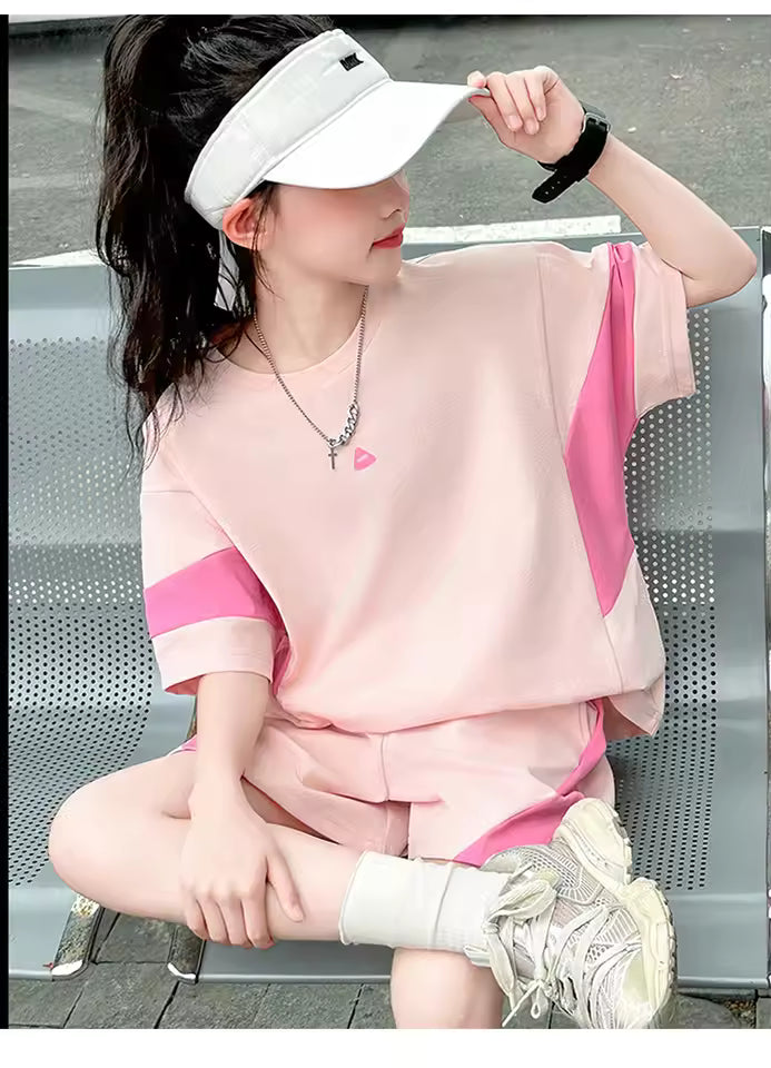 Casual Patchwork Korte Mouwen Outfit