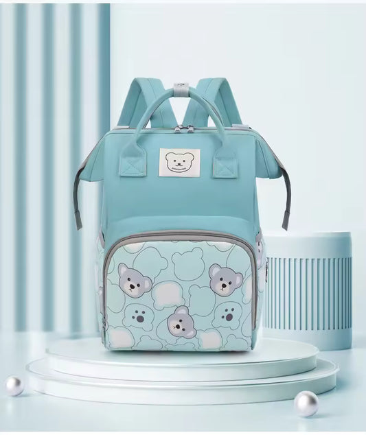 Backpack with bear print