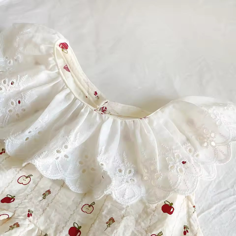 Meisjes Set met Kantkraag en Bloemenprint