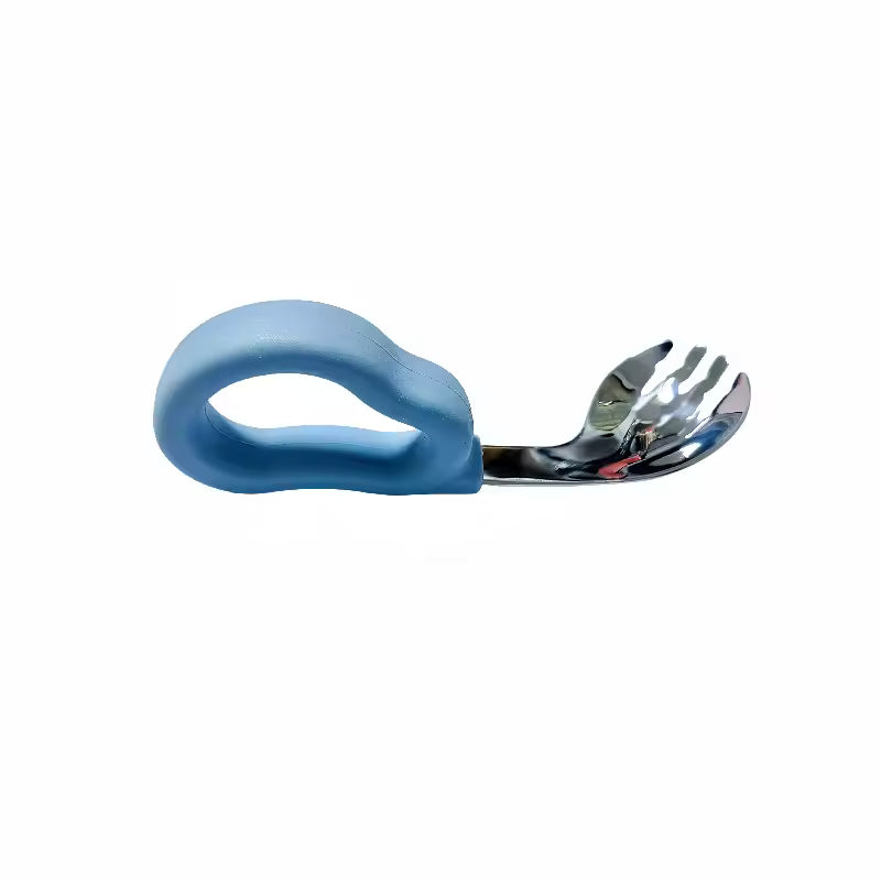 Zachte Siliconen Lepel en Vork voor Baby's