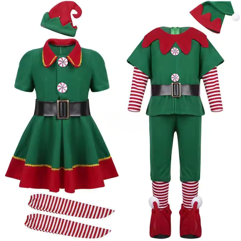 Groene Kostuums Kerstfeest Jurk