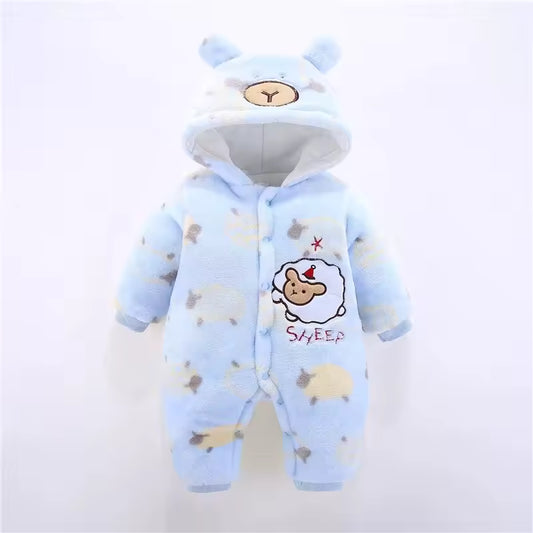 Baby Hooded Romper – Thick & Cozy