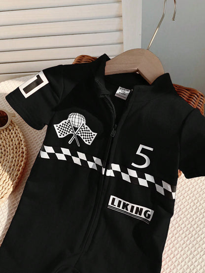Zomer Babyset – Zachte Gebreide Romper Autosport