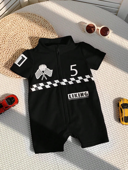 Zomer Babyset – Zachte Gebreide Romper Autosport