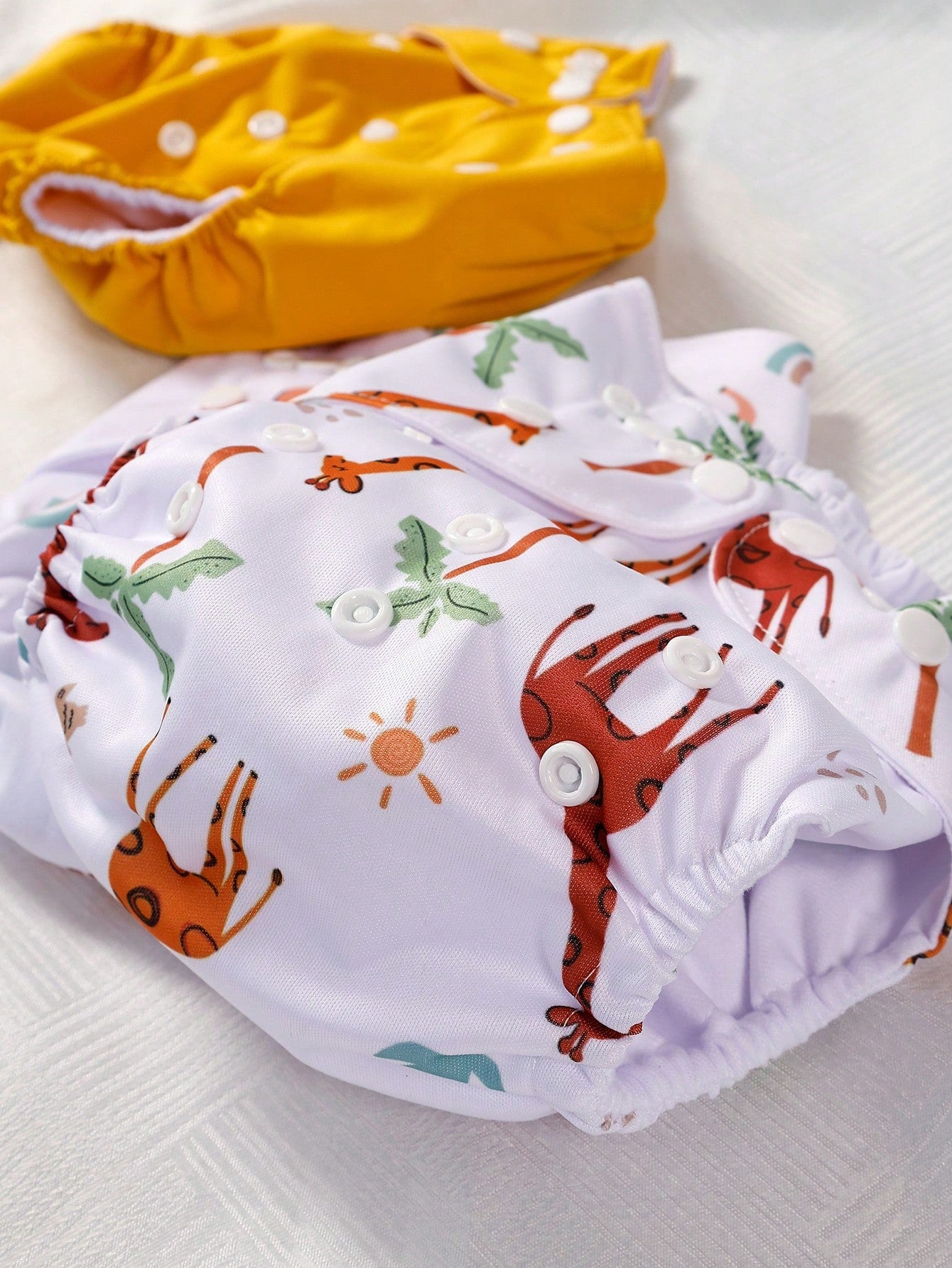 3-Delige Herbruikbare Stoffen Luierset – Olifant & Giraffe