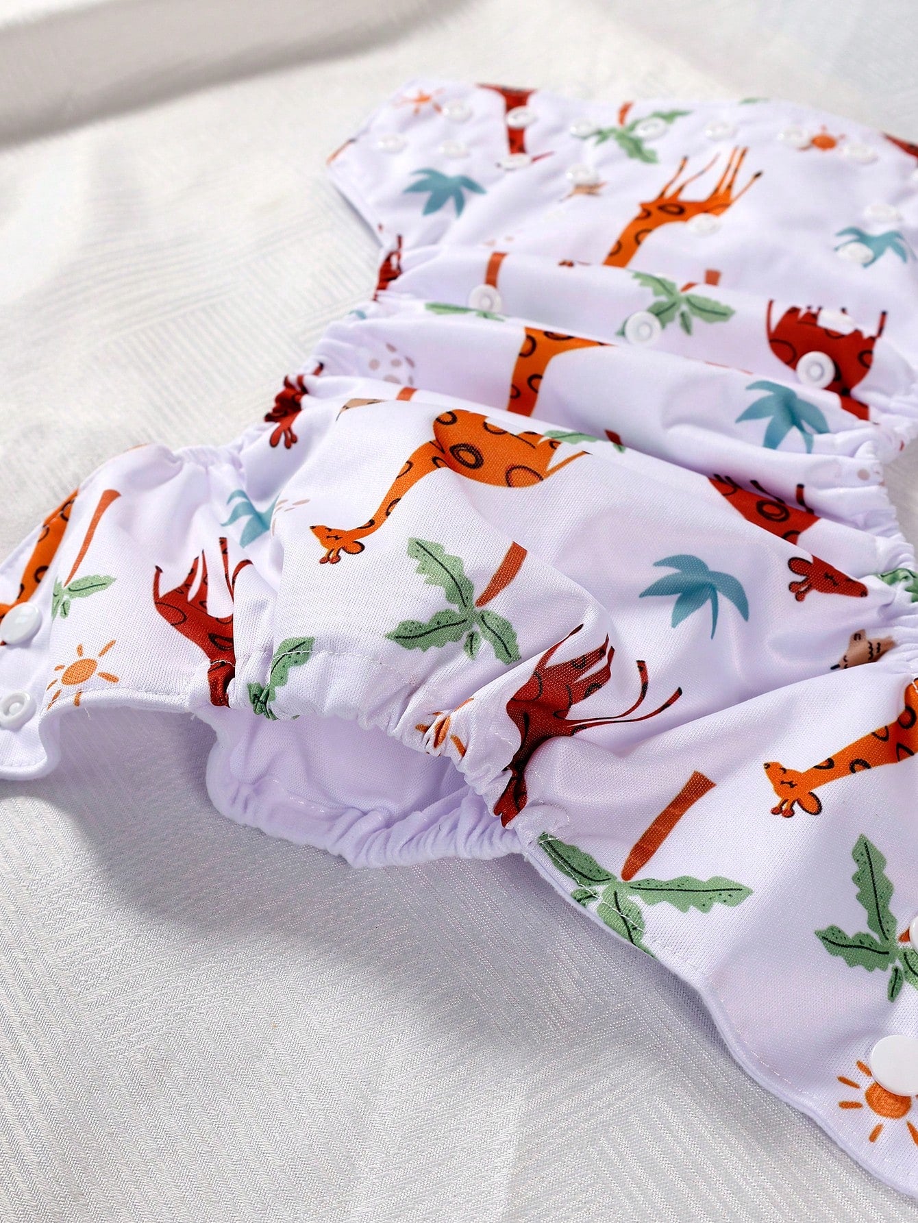 3-Delige Herbruikbare Stoffen Luierset – Olifant & Giraffe