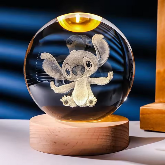 Kristallen Nachtlamp Met 3D Figuren