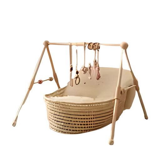 Natuurlijke Baby Mand met Speelboog