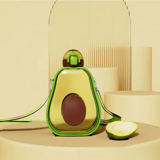 Avocado Drinkfles met Rietje