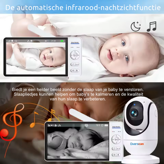 Babyfoon met Zoomcamera & Temperatuurmeldingen