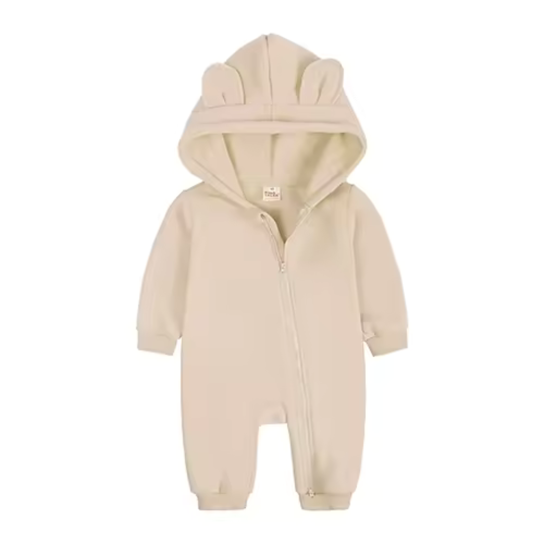Baby jumpsuit met capuchon met oortjes