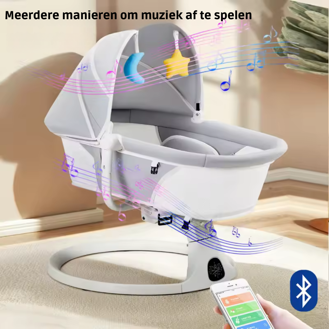 Bluetooth Babybedje met Schommelstand