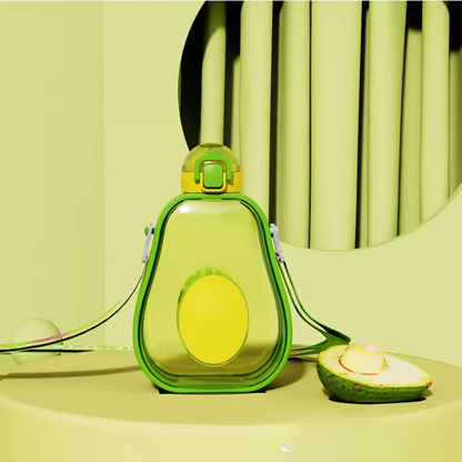 Avocado Drinkfles met Rietje