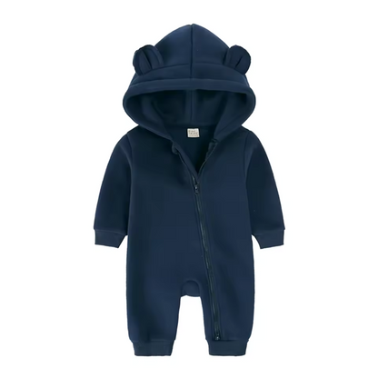 Baby jumpsuit met capuchon met oortjes