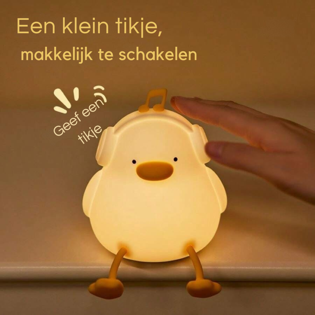 Draagbare eendenvormige LED nachtlamp voor kinderen