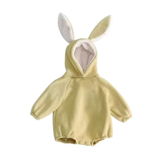 Baby Romper met Konijnenoren en Capuchon