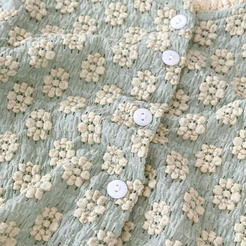Gebreide Set met Bloemenjacquard