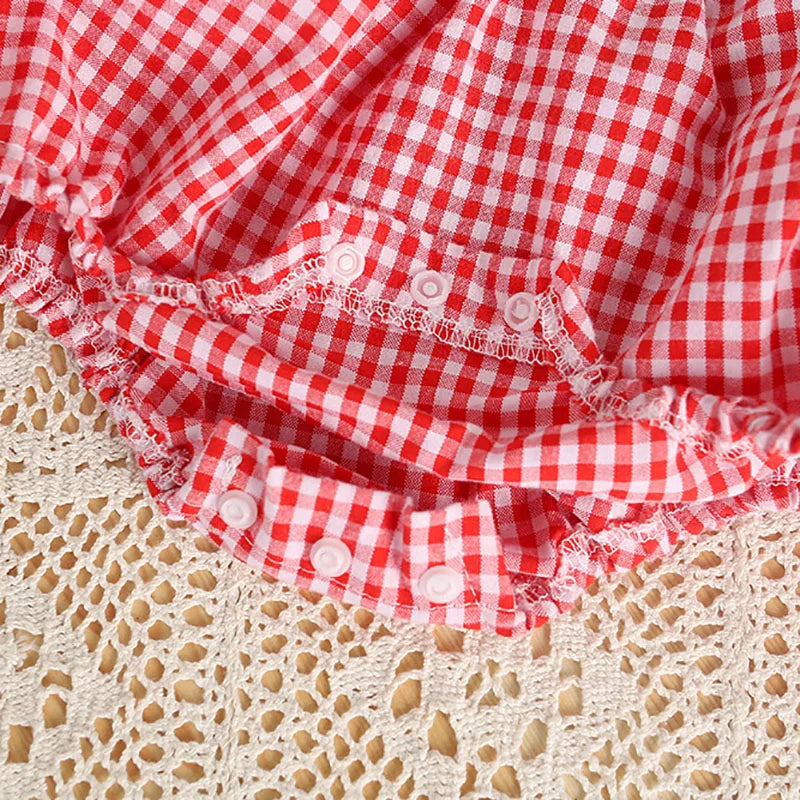 Babymeisjes Romper – Aardbeien Borduurwerk