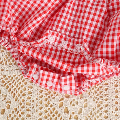 Babymeisjes Romper – Aardbeien Borduurwerk
