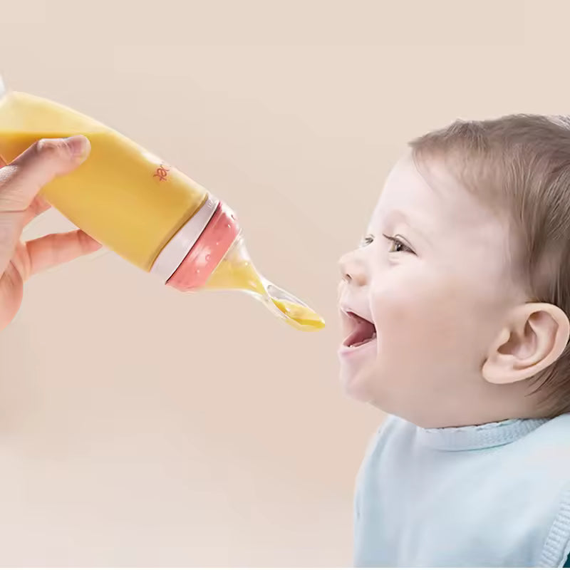 Siliconen Babyvoedingsfles met Lepel