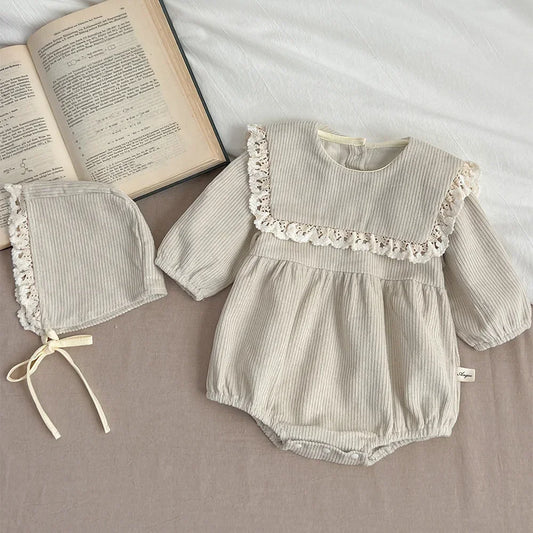 Lente Romper Set voor Babymeisjes – Corduroy