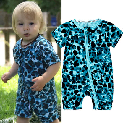 Babyromper Korte Mouwen Katoen Unisex Comfortabele Jumpsuit