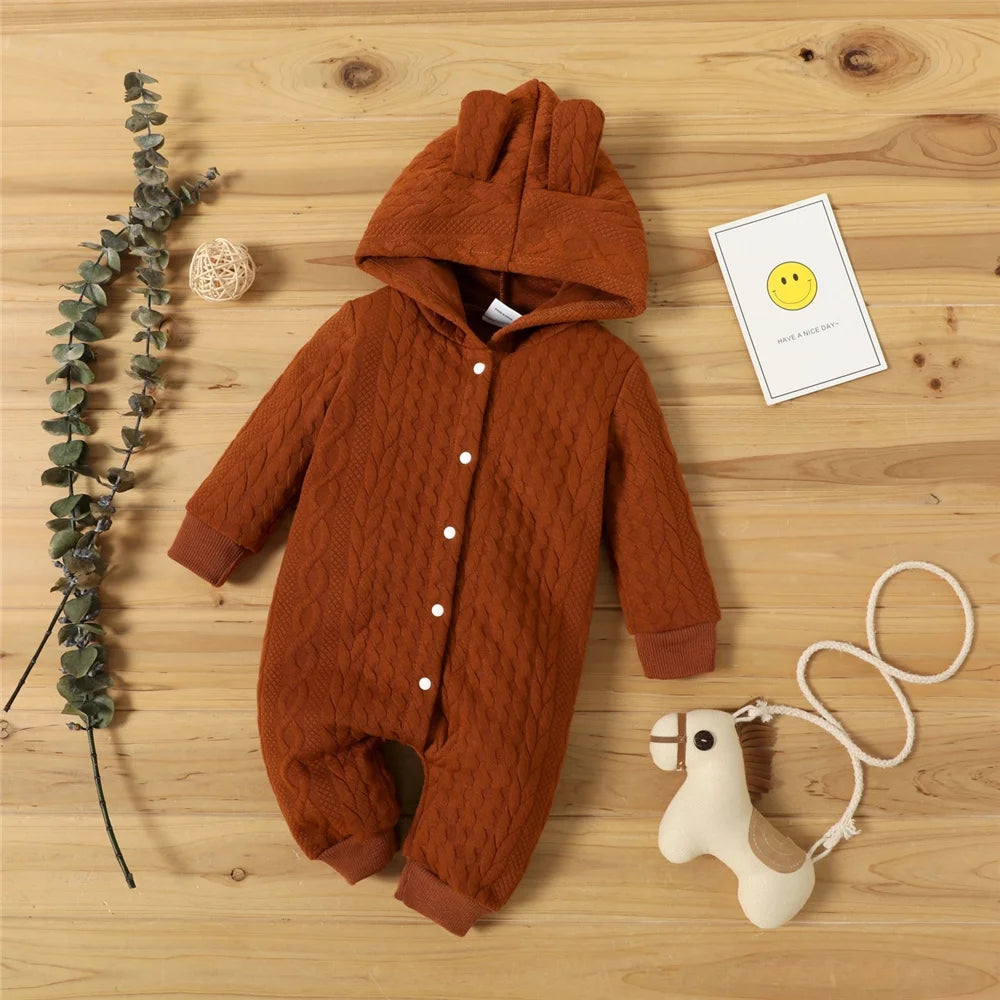 Warm Baby Jumpsuit with Ears