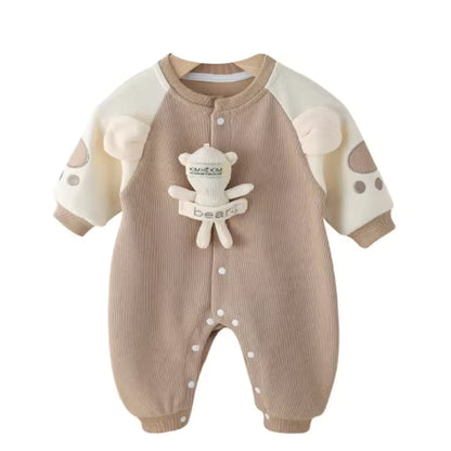 Wafeltricot Romper voor Jongens