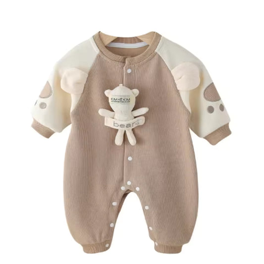 Wafeltricot Romper voor Jongens