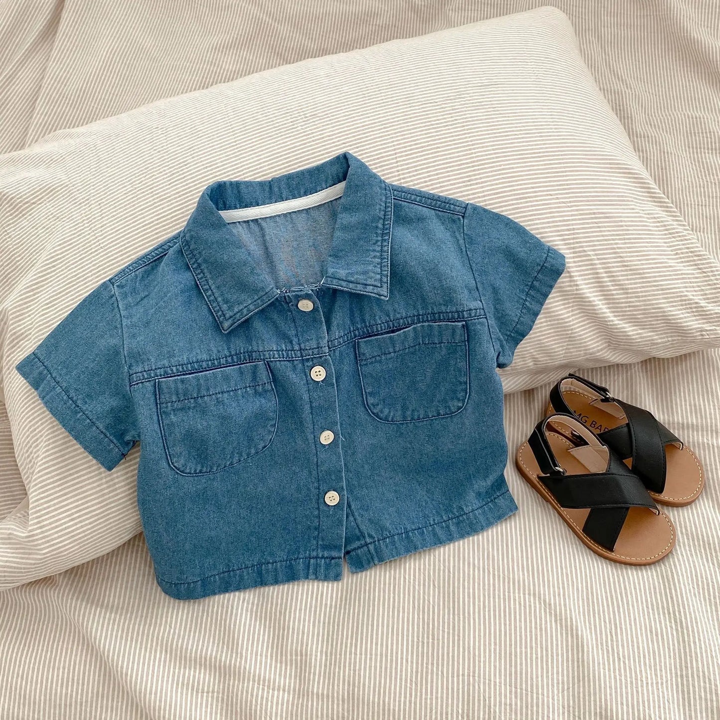 Summer set Baby 2-piece Shirt with Pocket &amp; Shorts