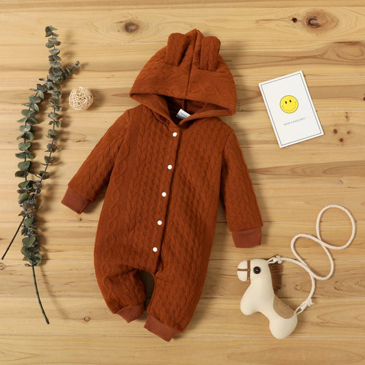 Warm Baby Jumpsuit with Ears