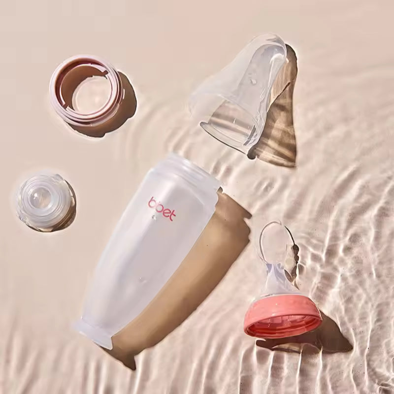 Siliconen Babyvoedingsfles met Lepel