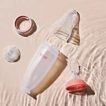 Siliconen Babyvoedingsfles met Lepel