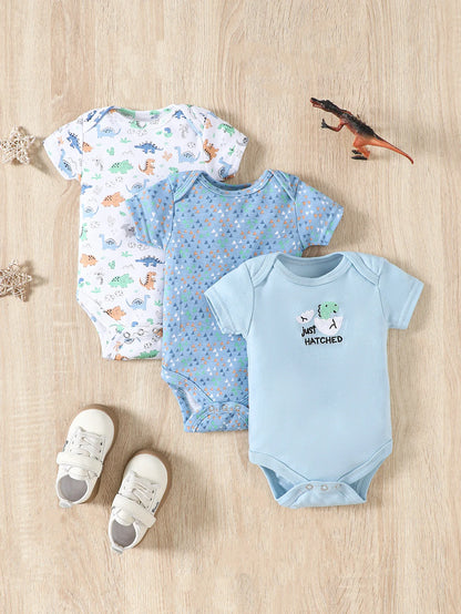 3-delige Baby Romper set Korte Mouwen Zomeroutfit