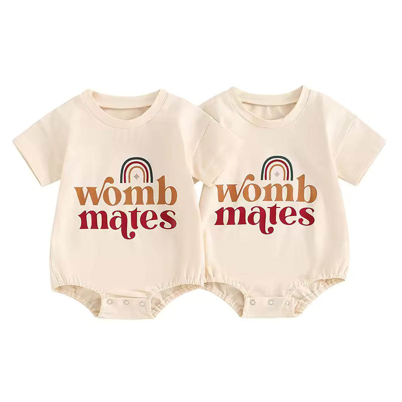 Tweedelige Regenboog Romper Set voor Baby’s
