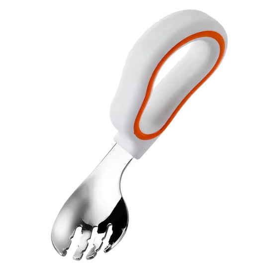 Zachte Siliconen Lepel en Vork voor Baby's